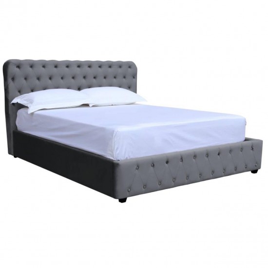 Bed BELINDA 140 Dark Gray
