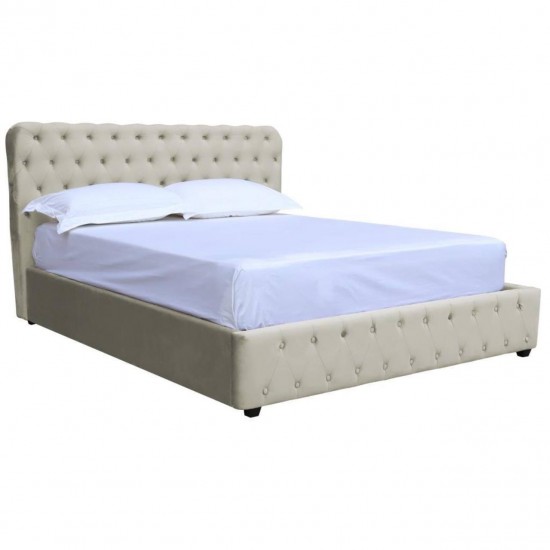 Bed BELINDA 140 Light Gray