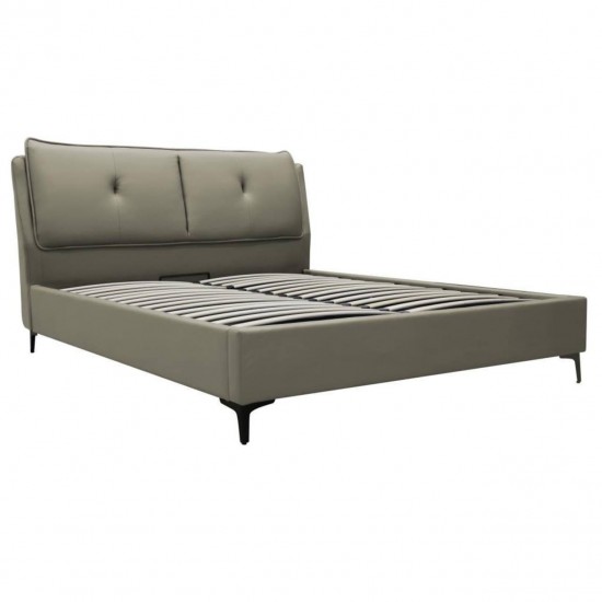 Bed DALIDA 160 Light Gray