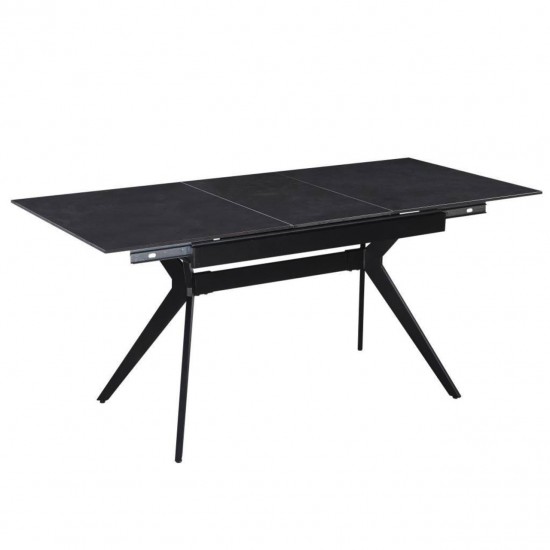Table MILS 130-170×80 Ceramic Dark Gray