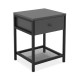 Bedside table LENON Anthracite Black