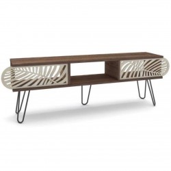 TV stand large ILLIA Walnut Black