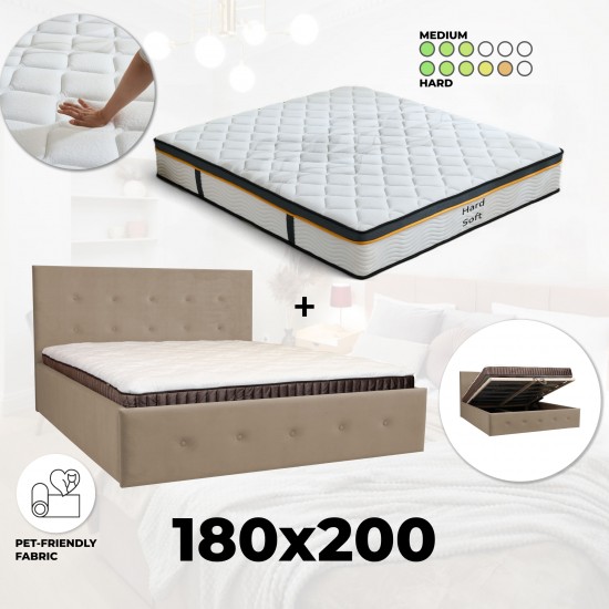 Set Moderate hardness 180x200 – bed and mattress