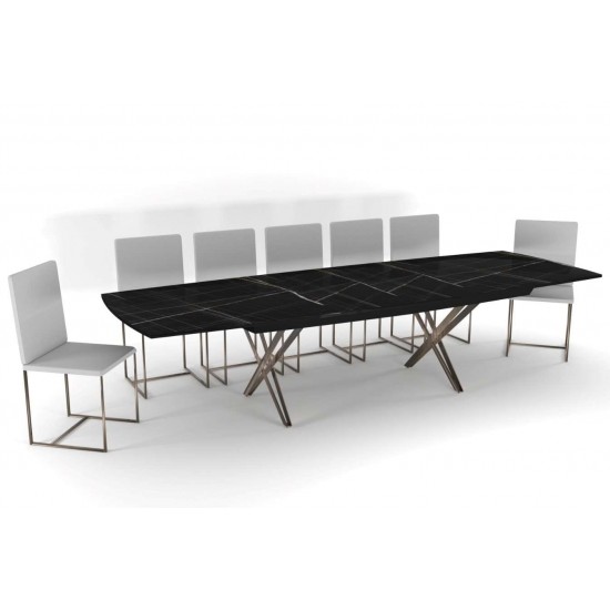 Table SHINE 158-248×100 Shiny Bianco