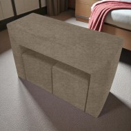 Galdiņš-roku balsts ar diviem pufiem Bēša