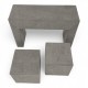 Table, armrest and two poufs Light gray
