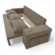 Double sofa bed bed with table and poufs Beige