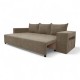 Double sofa bed bed with table and poufs Beige