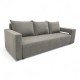 Double sofa bed bed with table and poufs Light gray