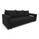 Double sofa bed bed with table and poufs Graphite