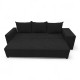 Double sofa bed bed with table and poufs Graphite