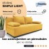 Double sofa bed bed without armrests Yellow