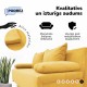 Double sofa bed bed without armrests Yellow