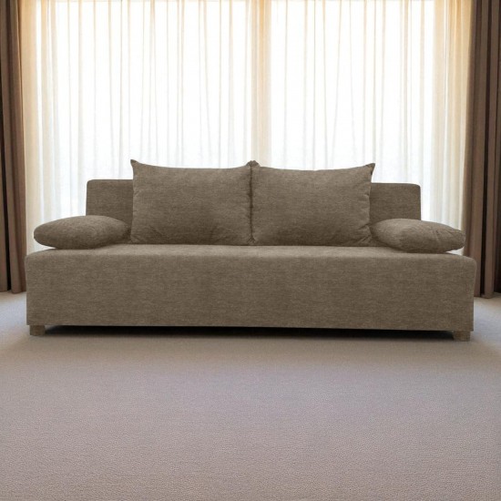 Double sofa bed bed without armrests Beige