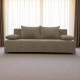 Double sofa bed bed without armrests Beige