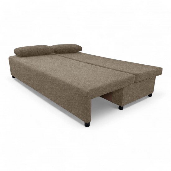 Double sofa bed bed without armrests Beige