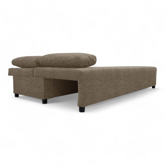 Double sofa bed bed without armrests Beige