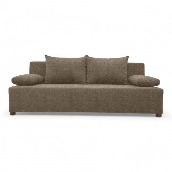 Double sofa bed bed without armrests Beige