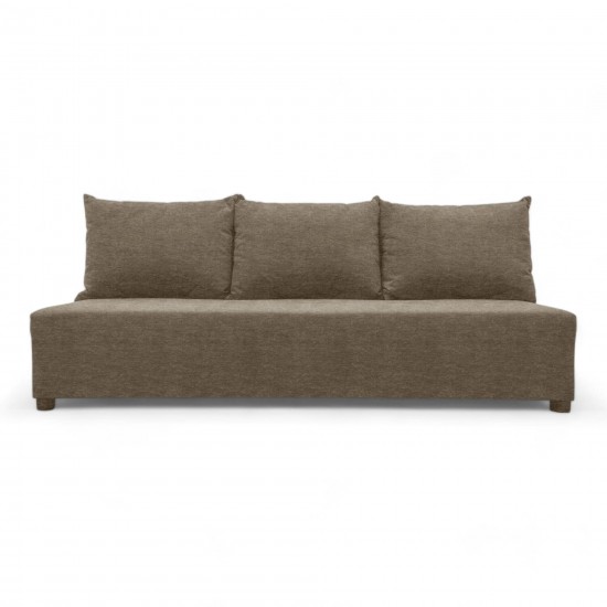 Double sofa bed bed without armrests Beige