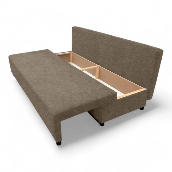Double sofa bed bed without armrests Beige