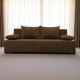 Double sofa bed bed without armrests Brown