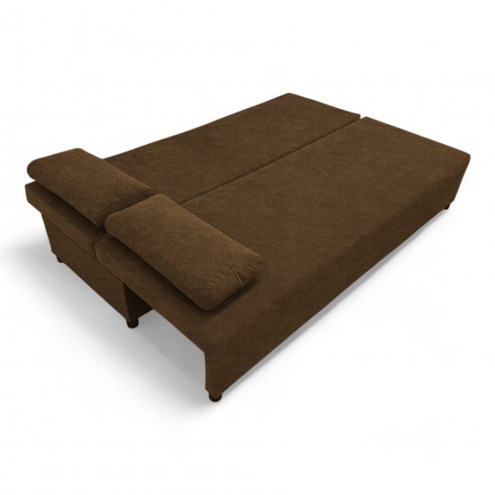 Double sofa bed bed without armrests Brown