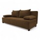 Double sofa bed bed without armrests Brown