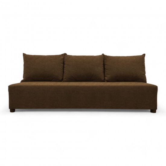 Double sofa bed bed without armrests Brown