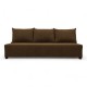 Double sofa bed bed without armrests Brown