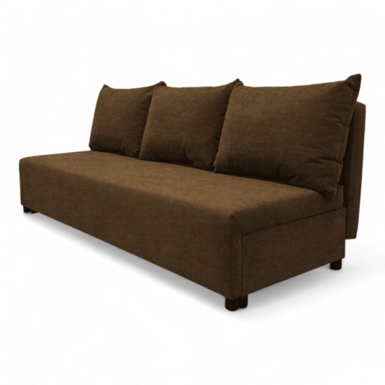Double sofa bed bed without armrests Brown