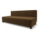 Double sofa bed bed without armrests Brown