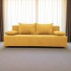 Double sofa bed bed without armrests Yellow