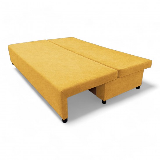 Double sofa bed bed without armrests Yellow