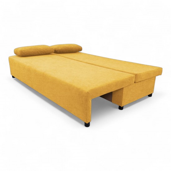 Double sofa bed bed without armrests Yellow