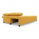 Double sofa bed bed without armrests Yellow