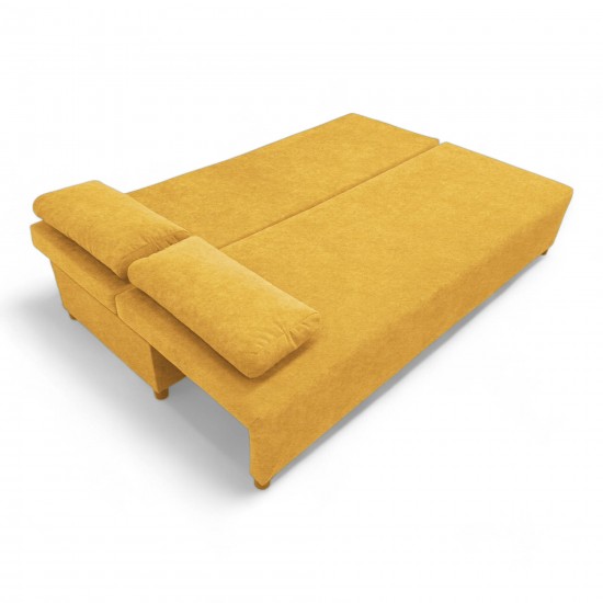 Double sofa bed bed without armrests Yellow
