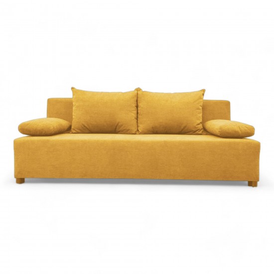 Double sofa bed bed without armrests Yellow