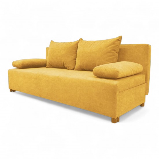 Double sofa bed bed without armrests Yellow