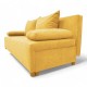 Double sofa bed bed without armrests Yellow