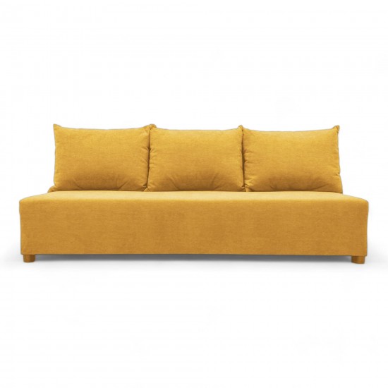Double sofa bed bed without armrests Yellow