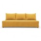 Double sofa bed bed without armrests Yellow