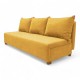 Double sofa bed bed without armrests Yellow