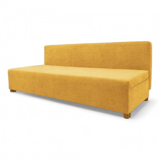 Double sofa bed bed without armrests Yellow
