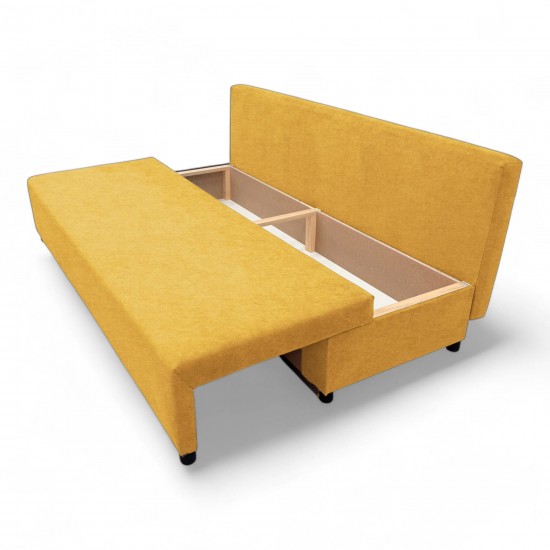 Double sofa bed bed without armrests Yellow