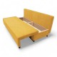 Double sofa bed bed without armrests Yellow