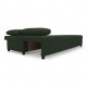 Double sofa bed bed without armrests Turquoise green
