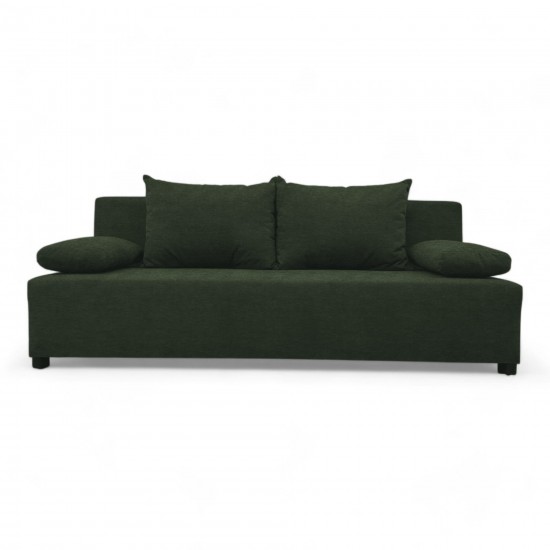 Double sofa bed bed without armrests Turquoise green