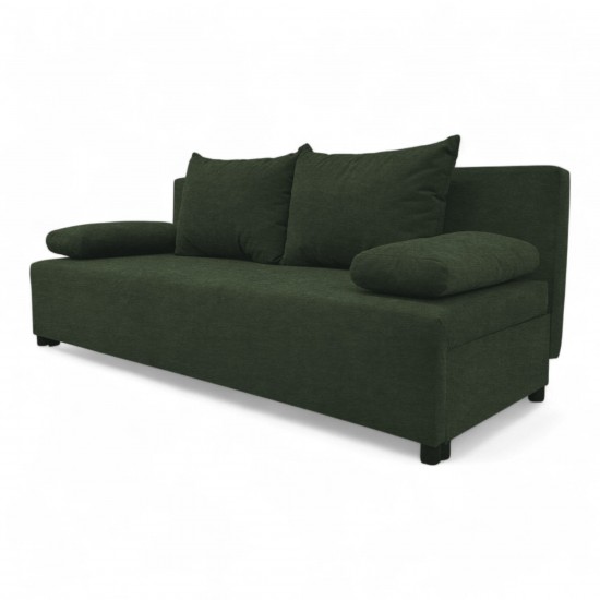 Double sofa bed bed without armrests Turquoise green