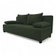 Double sofa bed bed without armrests Turquoise green