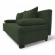 Double sofa bed bed without armrests Turquoise green